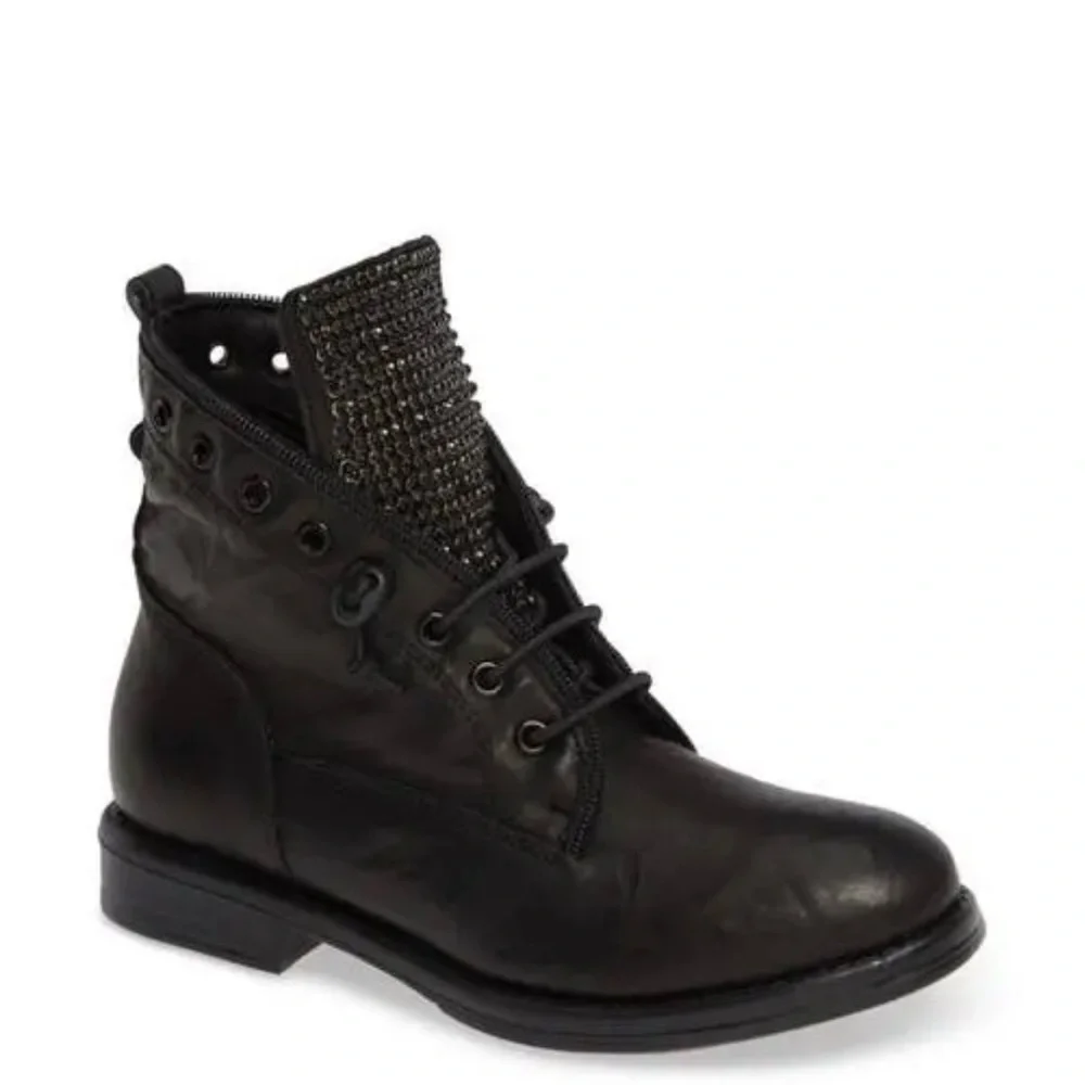 SHERIDAN MIA
Spark Bootie - Bordeaux Leather Black Studded Leather Boots - Picture 2 of 9